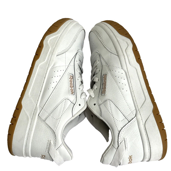 Women's Reebok Classics Chalk Casual Lace-Up Shoes AR30184W White/Rose/Gold - Picture 5 of 9